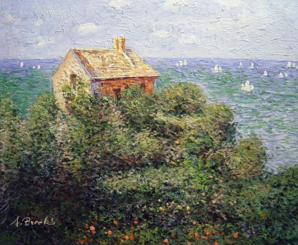 The Fisherman's Cottage At Varengeville. The painting by Claude Monet
