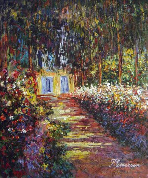 Claude Monet, The Flowered Garden, Painting on canvas