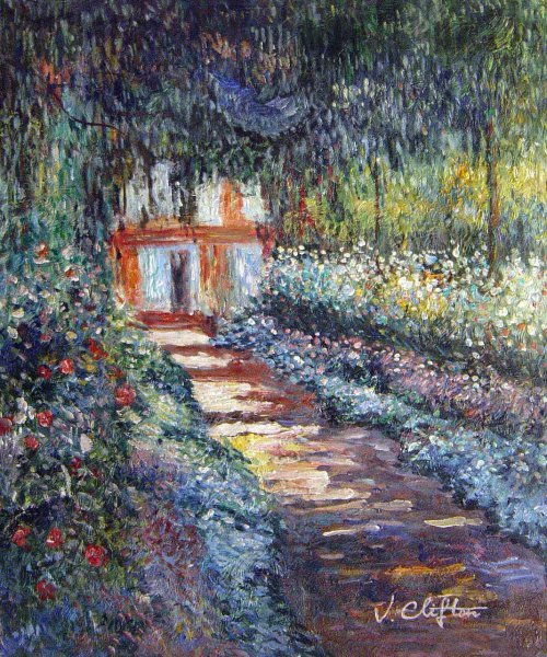 The Garden In Flower. The painting by Claude Monet