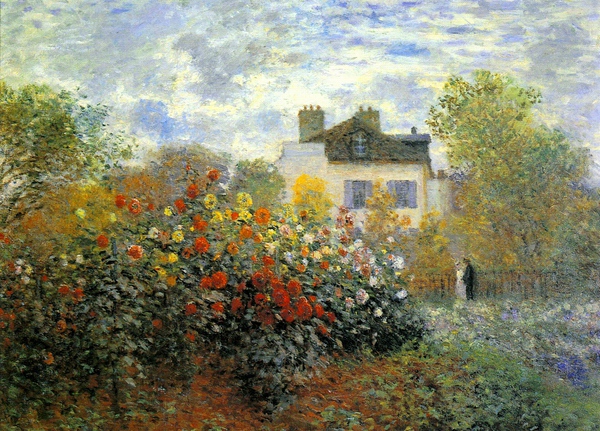 The Garden of Monet at Argenteuil. The painting by Claude Monet