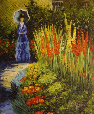 Claude Monet, The Garden Path, Painting on canvas