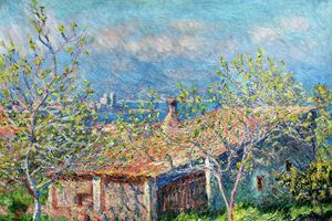 Claude Monet, The Gardener's House at Antibes, Painting on canvas