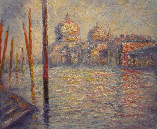 The Grand Canal. The painting by Claude Monet