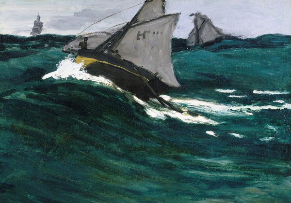 The Green Wave. The painting by Claude Monet
