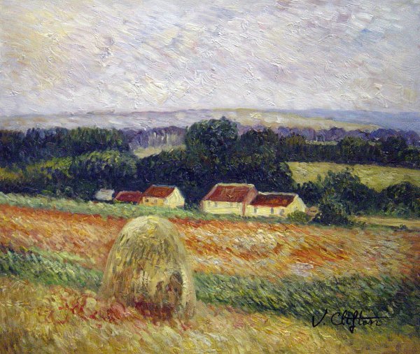 The Haystack At Giverny. The painting by Claude Monet