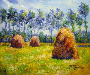 Claude Monet, The Haystacks At Giverny, Painting on canvas