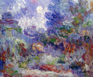 The House At Giverny Viewed From The Rose Garden, Claude Monet, Art Paintings