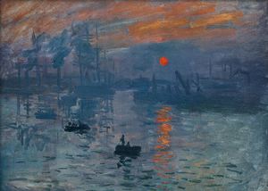 Claude Monet, The Impression Sunrise, Painting on canvas