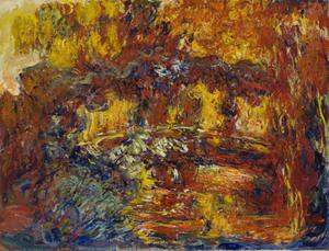 Claude Monet, The Japanese Footbridge, Painting on canvas