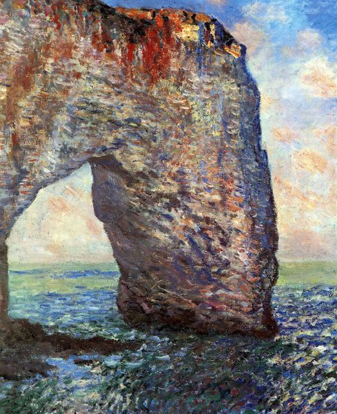 The Mannerportre Near Etretat II. The painting by Claude Monet