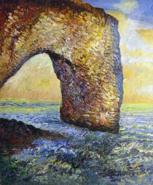 Claude Monet, The Mannerportre Near Etretat, Painting on canvas