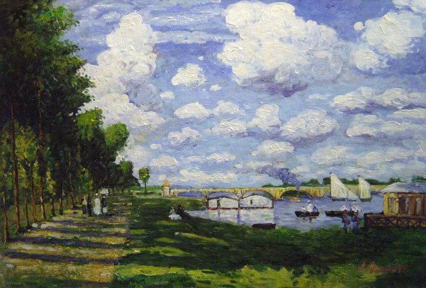 The Marina At Argenteuil. The painting by Claude Monet