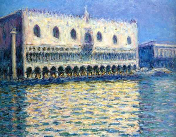 The Palazzo Ducale. The painting by Claude Monet
