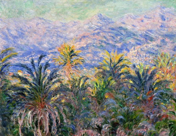 The Palm Trees at Bordighera. The painting by Claude Monet