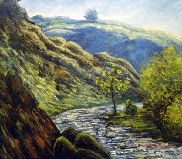 The Petite Creuse River. The painting by Claude Monet