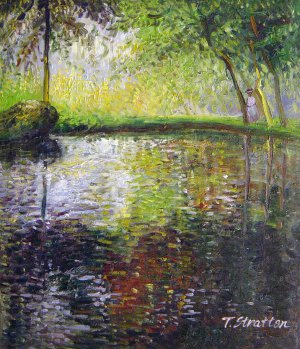 Claude Monet, The Pond At Montgeron, Painting on canvas