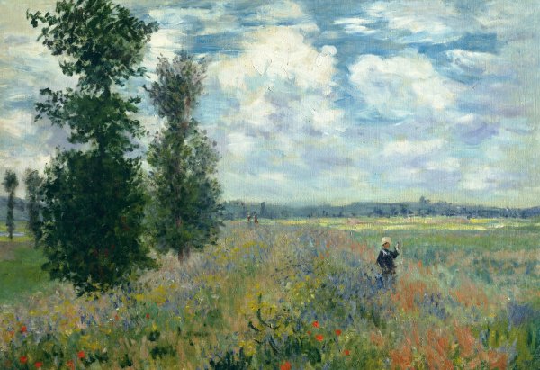 The Poppy Fields near Argenteuil. The painting by Claude Monet