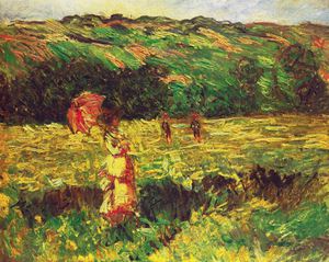 Claude Monet, The Promenade near Limetz, Painting on canvas