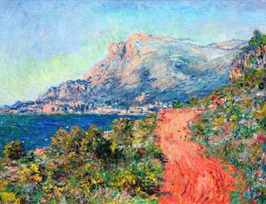 Claude Monet, The Red Road near Menton, Painting on canvas