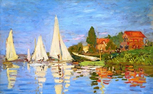 The Regatta at Argenteuil Oil Painting by Claude Monet - Best Seller