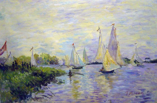 The Regatta At Argenteuil. The painting by Claude Monet
