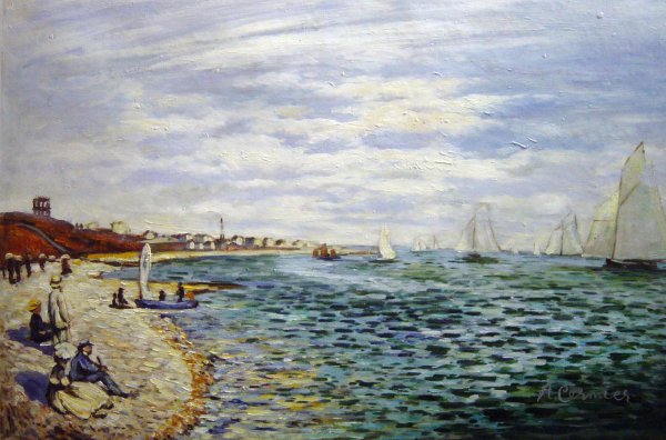 The Regatta At Sainte Adresse. The painting by Claude Monet