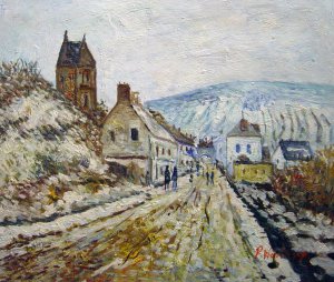 Claude Monet, The Road To Vetheuil, Painting on canvas