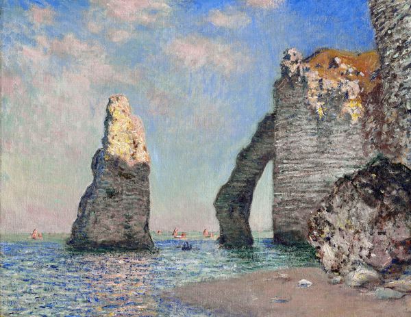 The Rock Needle and the Porte Daval. The painting by Claude Monet