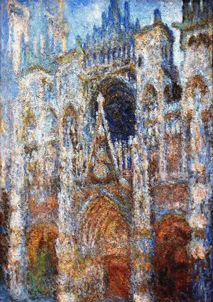 Claude Monet, The Rouen Cathedral, Magic in Blue, Painting on canvas