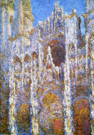 Claude Monet, The Rouen Cathedral, Sunlight Effect, Painting on canvas