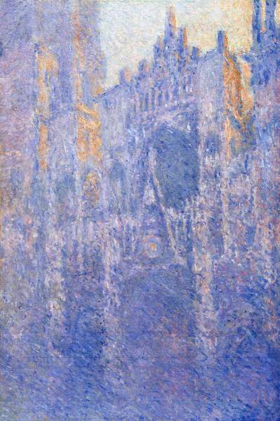 The Rouen Cathedral, the Portal, Morning Fog. The painting by Claude Monet
