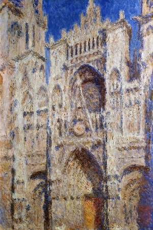 Claude Monet, The Rouen Cathedral - The Portal (Sunlight), Painting on canvas