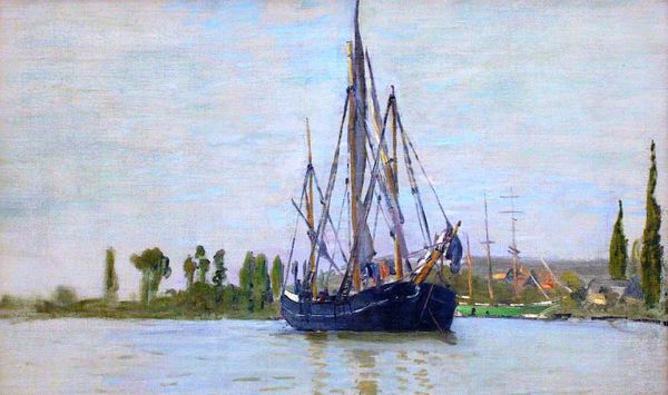 The Sailing Boat. The painting by Claude Monet