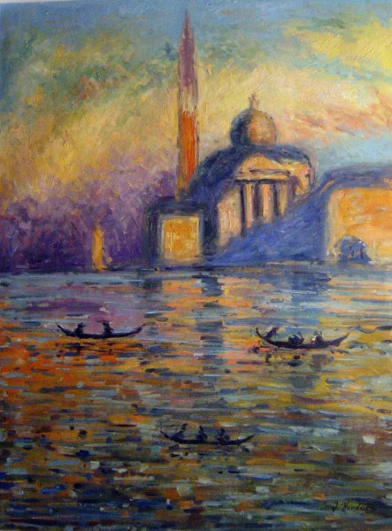 The San Giorgio Maggiore, Venice. The painting by Claude Monet