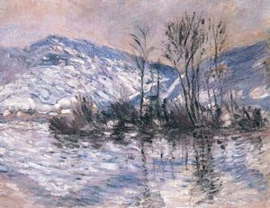 Reproduction oil paintings - Claude Monet - The Seine at Port Villez, Snow Effect 2