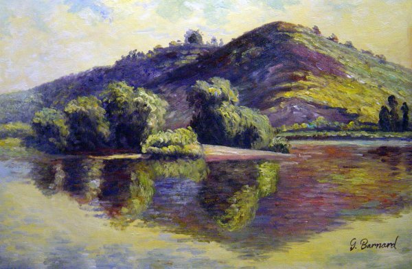 The Seine At Port-Villez. The painting by Claude Monet