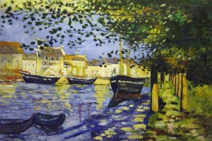 The Seine At Rouen-La Seine A Rouen, Claude Monet, Art Paintings