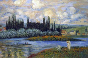 Claude Monet, The Seine River, Painting on canvas