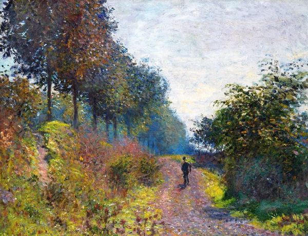 The Sheltered Path. The painting by Claude Monet
