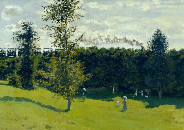 The Train in the Country. The painting by Claude Monet