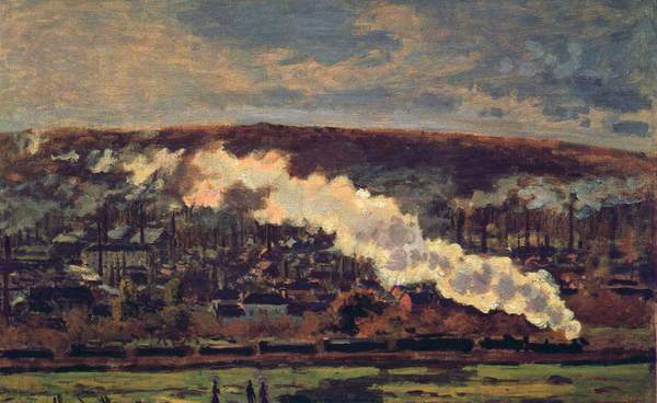 The Train. The painting by Claude Monet