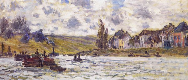 The Village of Lavacourt. The painting by Claude Monet