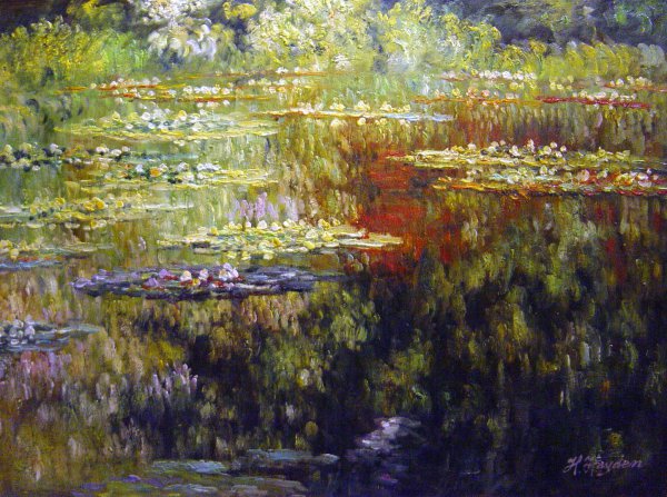 The Water Lilies. The painting by Claude Monet