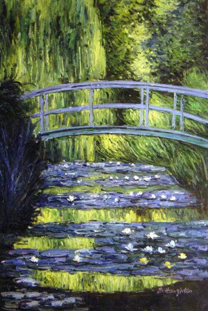Claude Monet, The Waterlily Pond With The Japanese Bridge, Painting on canvas