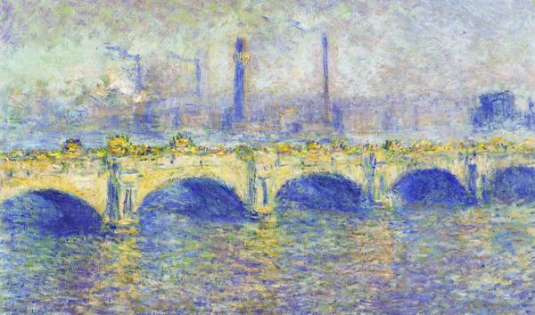 The Waterloo Bridge, Effect of the Sun. The painting by Claude Monet