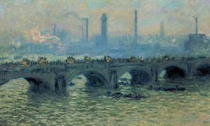Reproduction oil paintings - Claude Monet - The Waterloo Bridge, Grey Weather
