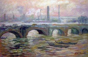 The Waterloo Bridge, Claude Monet, Art Paintings