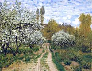 Claude Monet, Trees in Bloom, Painting on canvas