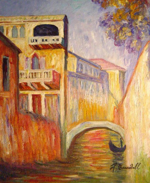 Venice - Rio de Santa Salute. The painting by Claude Monet
