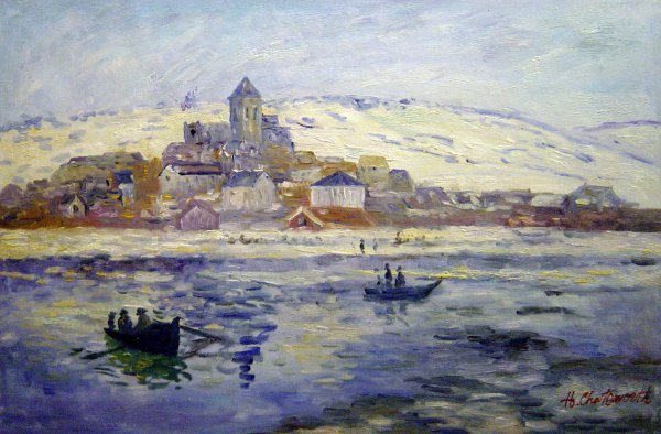 Vetheuil In Winter. The painting by Claude Monet